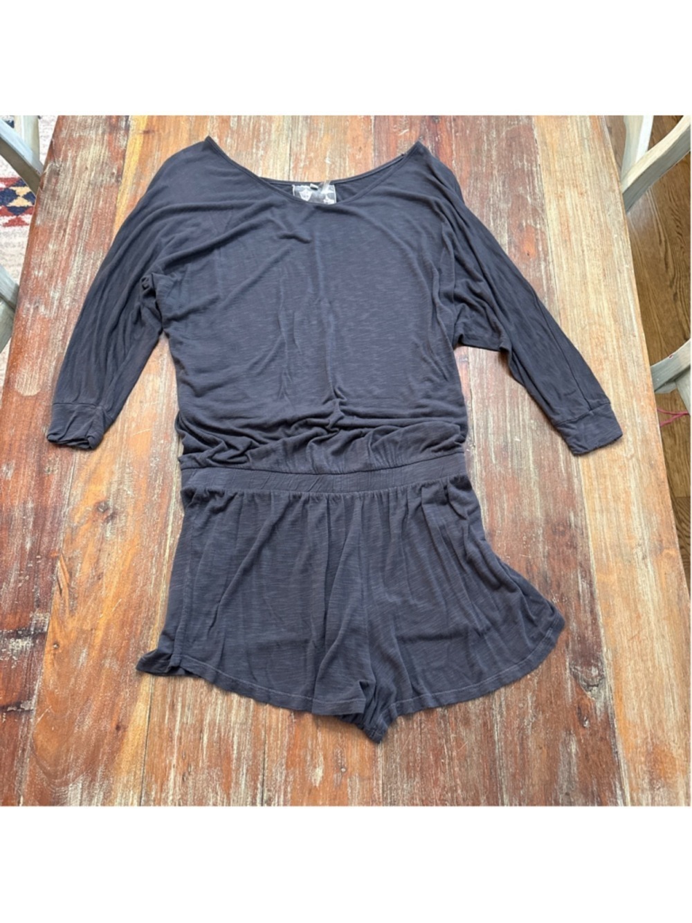 Young Fabulous & Broke Charcoal Long Sleeve Romper Small